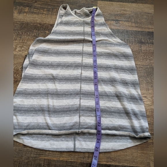 LULULEMON racerback stripe tank top white and gray - Picture 2 of 6